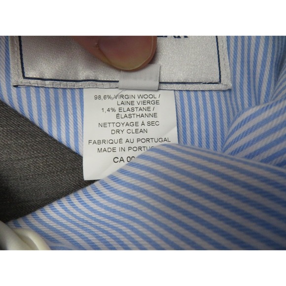 Peter Millar Dress Pants Mens 38x32 Gray Virgin Wool Stretch Flat Front Trousers - Picture 7 of 10